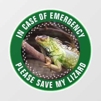 Pet Safety Alert Custom Reptile First Responder ウィンドウサイン