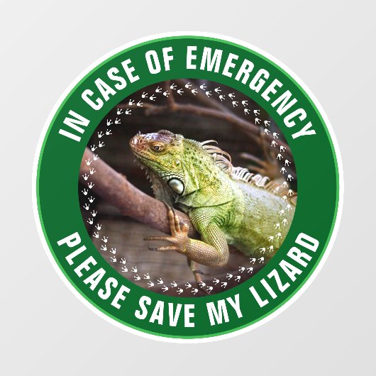 Pet Safety Alert Custom Reptile First Responder ウィンドウサイン (シート)