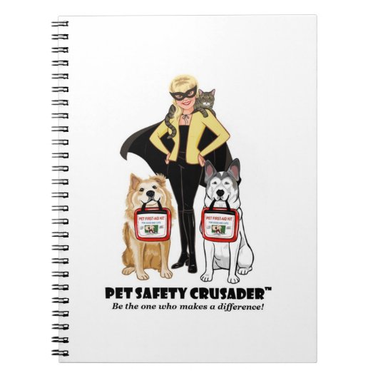 Pet Safety Crusader Spiral Notebook ノートブック (正面)