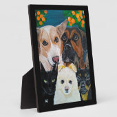 Pet Selfie Painting by Alfred Fox フォトプラーク (側面)