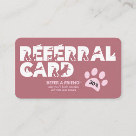 Pet Services Paw印刷紹介カード 紹介カード