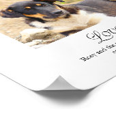 Pet Signature Drink Wedding Sign with Photo ポスター (角)