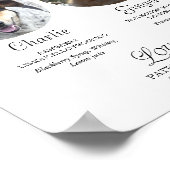 Pet Signature Drinks Wedding Sign with Photo ポスター (角)