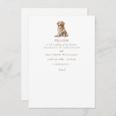 Pet Simple Black & Gold Text Wedding Program II (正面/裏面)