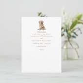 Pet Simple Black & Gold Text Wedding Program II (スタンド正面)