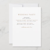 Pet Simple Black & Gold Text Wedding Program II (裏面)