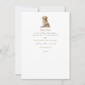 Pet Simple Black & Gold Text Wedding Program II (正面)