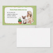 Pet Sitter Business Card. Dog & Cat care Service 名刺 (正面/裏面)