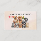 Pet Sitter Business Card Dog Walker 名刺 (裏面)