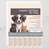 Pet Sitter Tear-Away Flyer (正面/裏面)