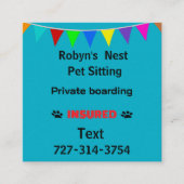 Pet Sitting  スクエア名刺 (正面)