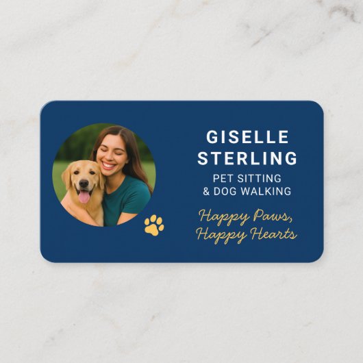 Pet Sitting and Dog Walking 名刺 (正面)