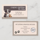 Pet Sitting Business Card 名刺 (正面/裏面)