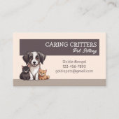 Pet Sitting Business Card 名刺 (正面)