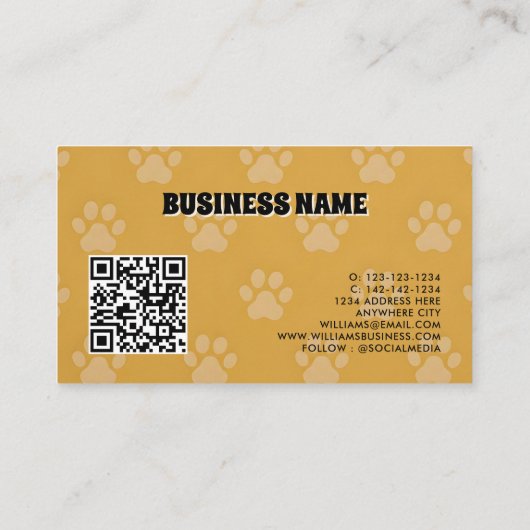 Pet Sitting Dog Walker  名刺 (裏面)