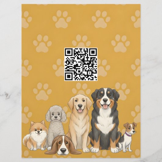 Pet Sitting Dog Walker Custom Promotional チラシ (裏面)