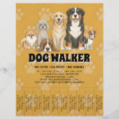 Pet Sitting Dog Walker Custom Promotional チラシ (正面)
