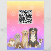 Pet Sitting Dog Walker Custom Promotional Vibrant チラシ (裏面)