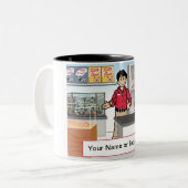 Pet Store – 男性マンガ(PrintedPerfection.com) ツートーンマグカップ (正面左)