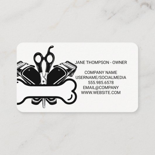 Pet Store | Dog Grooming Tools 名刺 (裏面)