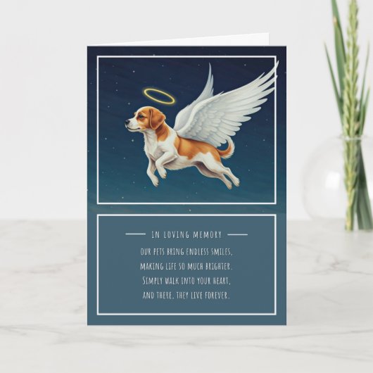 Pet Sympathy Card Angel Dog Series カード (正面)