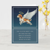 Pet Sympathy Card Angel Dog Series カード (黄色い花)