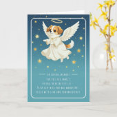 Pet Sympathy Card Angel Dog Series カード (黄色い花)