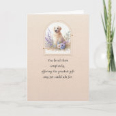 Pet Sympathy Card Dog Flower Frame Series カード (正面)