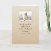 Pet Sympathy Card Dog Flower Frame Series カード (正面)