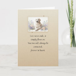 Pet Sympathy Card Dog Flower Frame Series カード