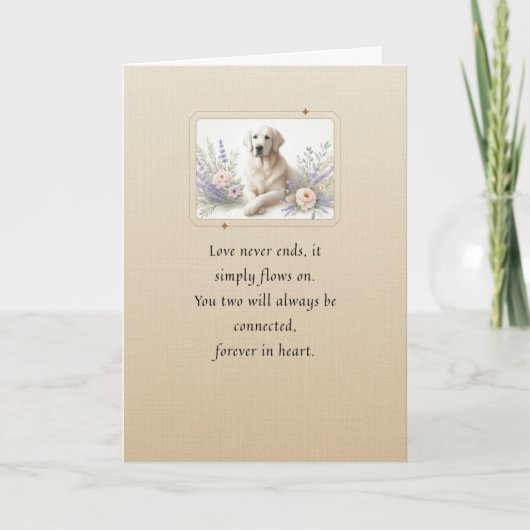 Pet Sympathy Card Dog Flower Frame Series カード (正面)
