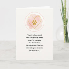 Pet Sympathy Card Love Paw Series カード