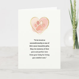 Pet Sympathy Card Love Paw Series カード