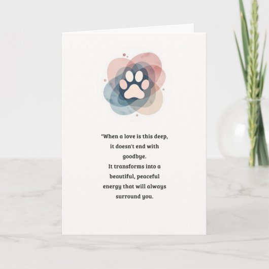 Pet Sympathy Card Love Paw Series カード (正面)