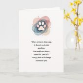 Pet Sympathy Card Love Paw Series カード (黄色い花)