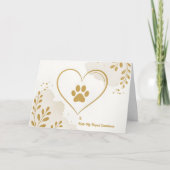 Pet Sympathy Card Love Paw Series サンキューカード (正面)