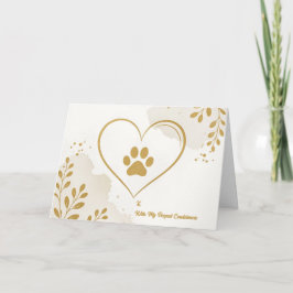 Pet Sympathy Card Love Paw Series サンキューカード