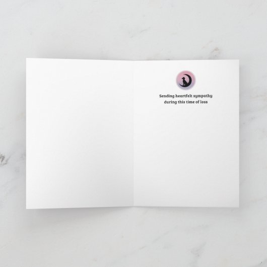 Pet Sympathy Card Moon Dog Series カード (内部)