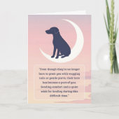 Pet Sympathy Card Moon Dog Series カード (正面)
