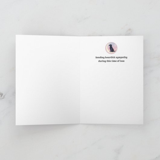 Pet Sympathy Card Moon Dog Series カード (内部)