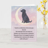 Pet Sympathy Card Moon Dog Series カード (黄色い花)