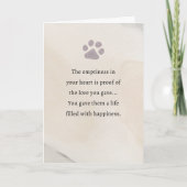 Pet Sympathy Card Watercolor Series カード (正面)