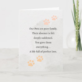Pet Sympathy Card Watercolor Series カード