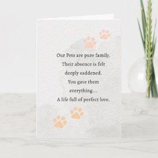 Pet Sympathy Card Watercolor Series カード