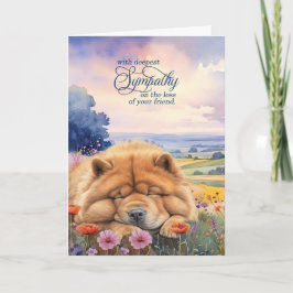 Pet Sympathy Chow Chow Dog Wildflowers カード