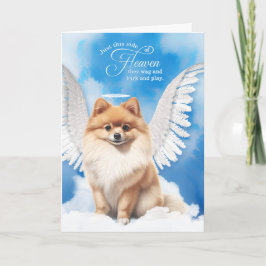 Pet Sympathy Loss Dog Sable Pomeranian Angel カード