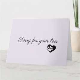 Pet Sympathy Personalized Photo pet Loss Card カード