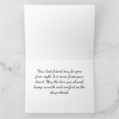 Pet Sympathy Personalized Photo pet Loss Card カード (内部)