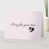 Pet Sympathy Personalized Photo pet Loss Card カード (正面)