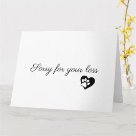 Pet Sympathy Personalized Photo pet Loss Card カード